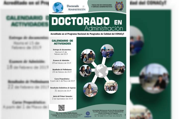 Preparan Doctorado en Administración en la UMSNH