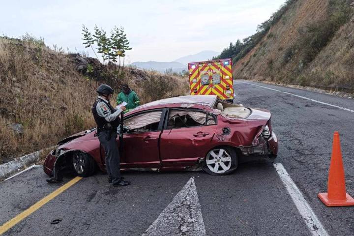Se registra accidente vehicular en el municipio de Pátzcuaro
