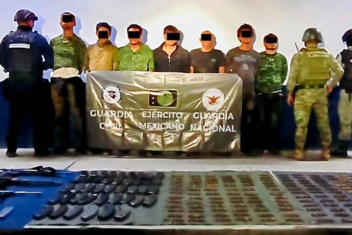 Siete Templarios detenidos tras enfrentamiento, en Ex Hacienda La Huerta