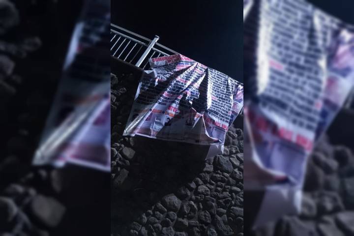 Con lona malhecha y fichas de búsqueda apócrifas, delincuentes hacen señalamientos contra autoridades