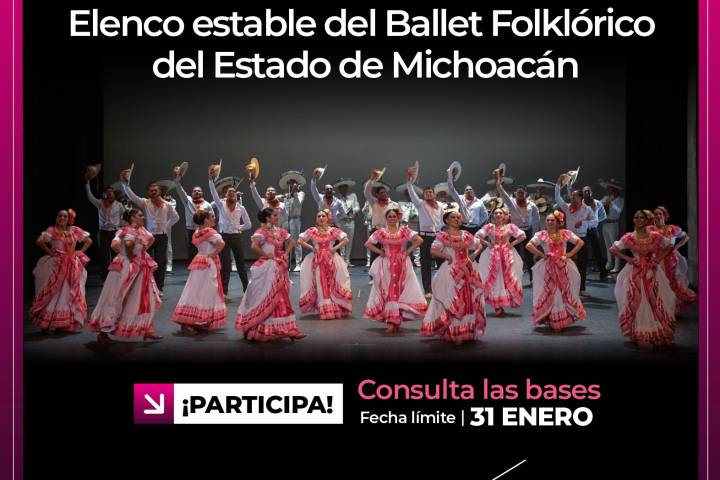 Forma parte del Ballet Folklórico de Michoacán; Secum abre audiciones