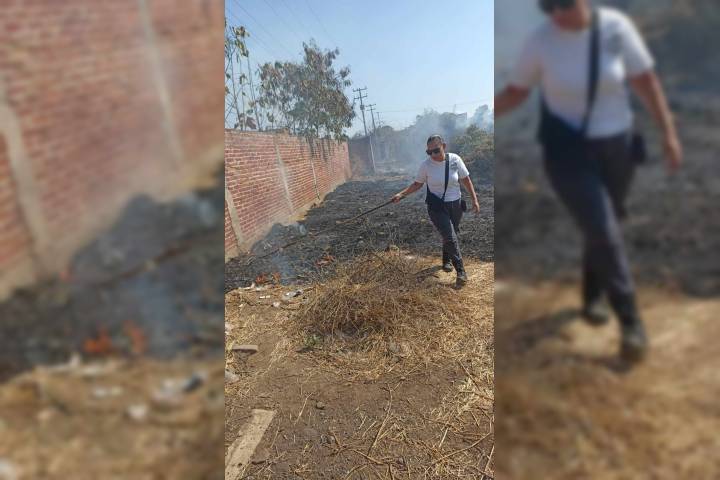 Incendio consume antigua estación de radio en Apatzingán