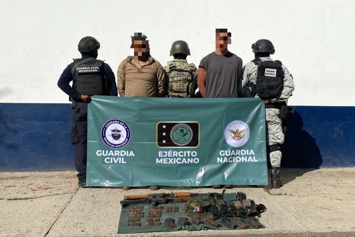 Detenidos 2 hombres con fusiles y municiones en Buenavista: SSP