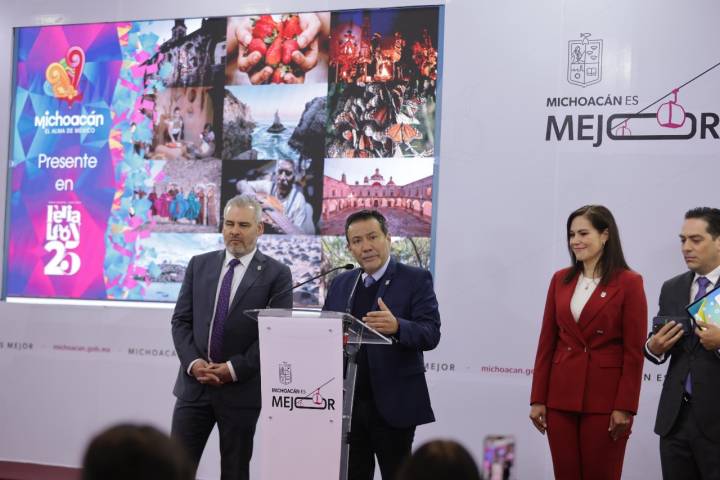 Michoacán promociona Mariposa Monarca y K'uínchekua en Feria de León: Bedolla