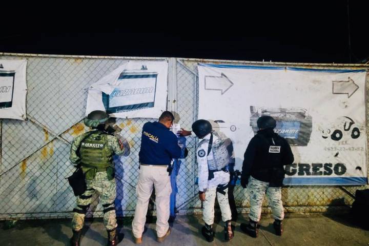 Asegura FGE taller relacionado en conductas ilícitas y recupera dos vehículos con reporte de robo