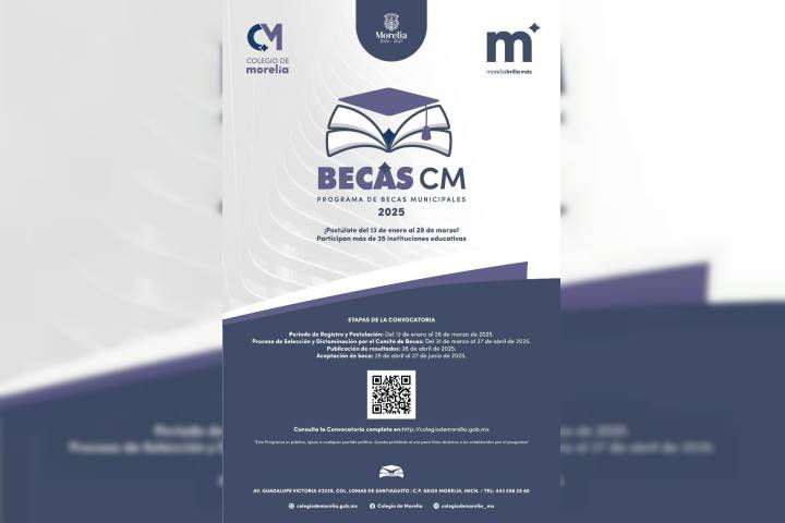 Gobierno de Alfonso Martínez anuncia Programa de Becas del Colegio de Morelia 2025