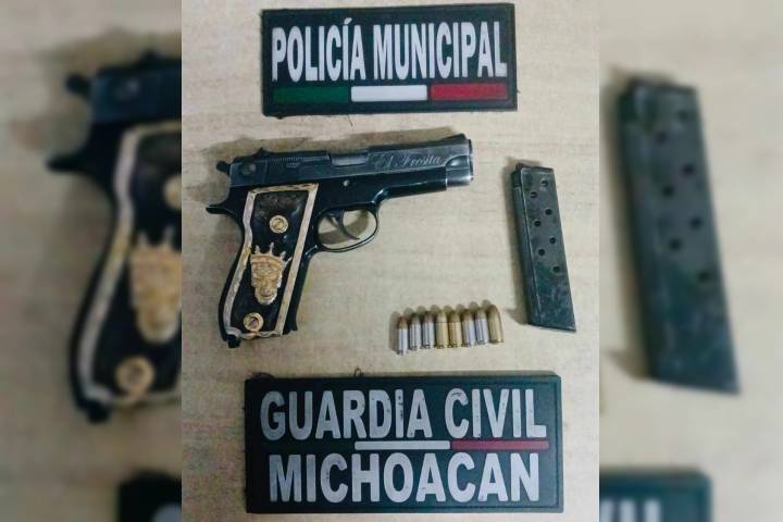 En Zamora, SSP y Policía Municipal aseguran a adolescente con arma de fuego