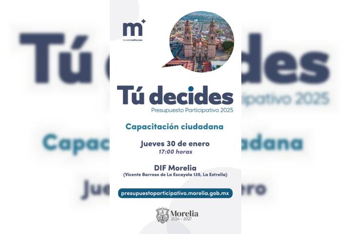 Invita IMPLAN a las capacitaciones ciudadanas en Presupuesto Participativo