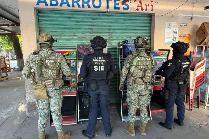 Más de 3 mil 200 máquinas tragamonedas aseguradas en el combate a la extorsión durante 2025