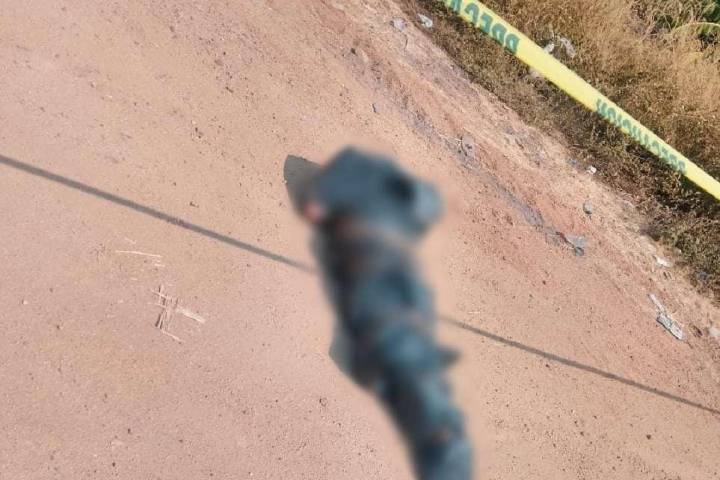 Abandonan cadáver embolsado y baleado en la carretera Tepalcatepec -Buenavista