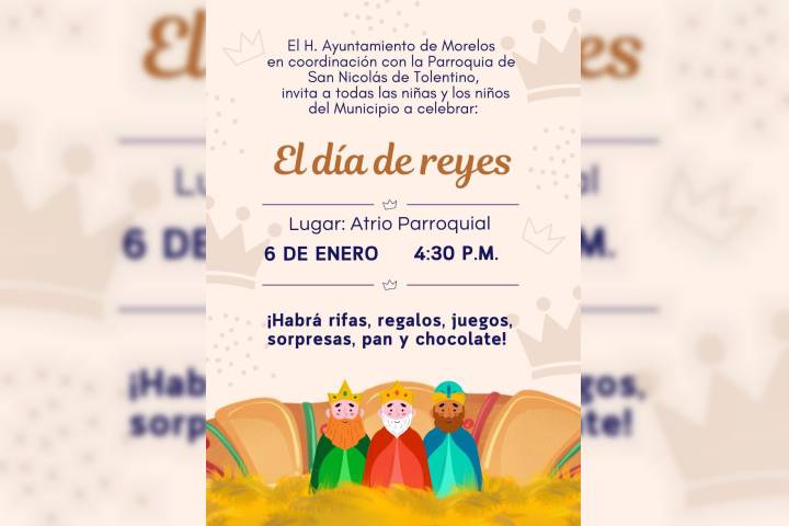 Celebrará Morelos el Día de Reyes con alegría, tradición y convivencia familiar, invita Julio César Conejo Alejos a las familias a participar