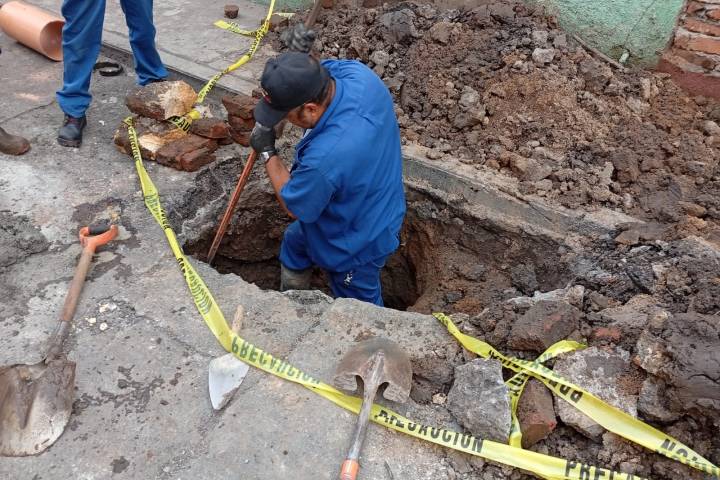 Ooapas realiza trabajos de reparación en Nicolás Bravo