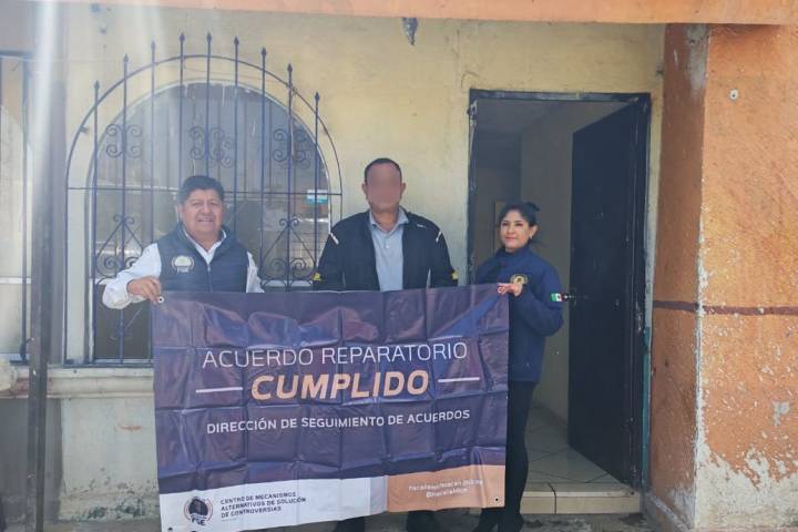 Mediante acuerdo reparatorio, CMASC logra restitución de inmueble a mujer víctima de despojo en Zamora