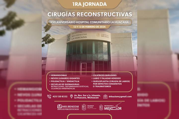SSM realizará jornada gratuita de cirugías reconstructivas en La Huacana