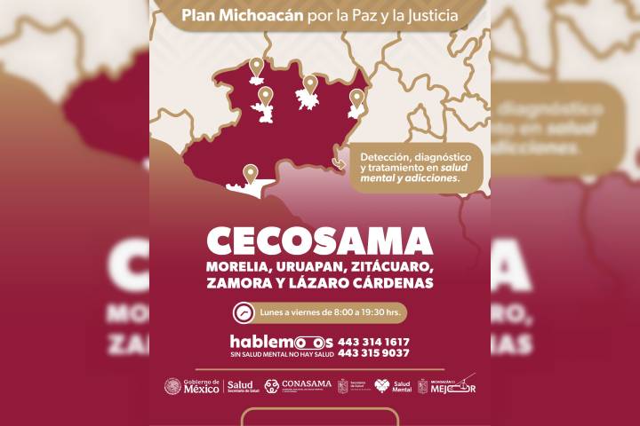 Michoacán fortalece atención a la salud mental con red de centros comunitarios: SSM
