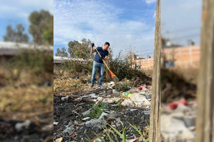 Encabeza Yankel Benítez jornada ciudadana de limpieza en La Aldea