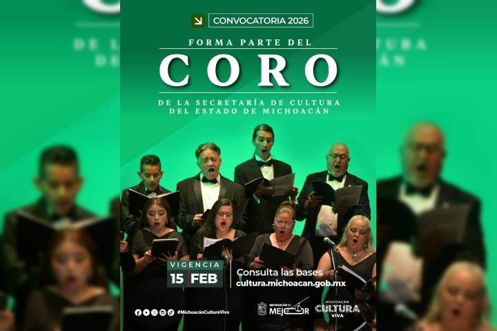 ¿Eres cantante? Únete al Coro de la Secretaría de Cultura de Michoacán