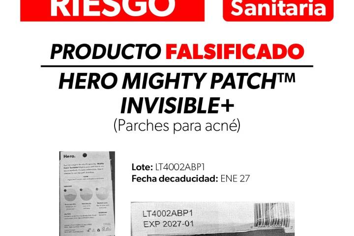Cofepris emite alerta sanitaria por comercialización ilegal de parches para acné