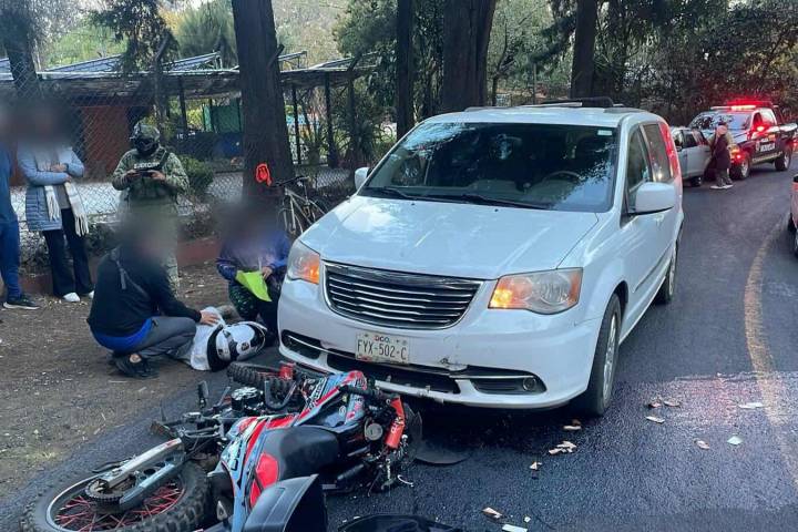 Motociclista queda herido en accidente de tránsito afuera del Balneario Ejidal de Cointzio
