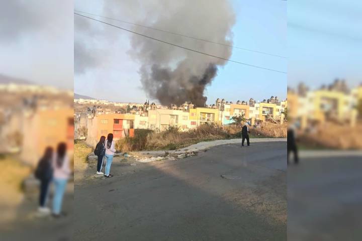 Se registra incendio de domicilio en Hacienda del Sol, Tarímbaro