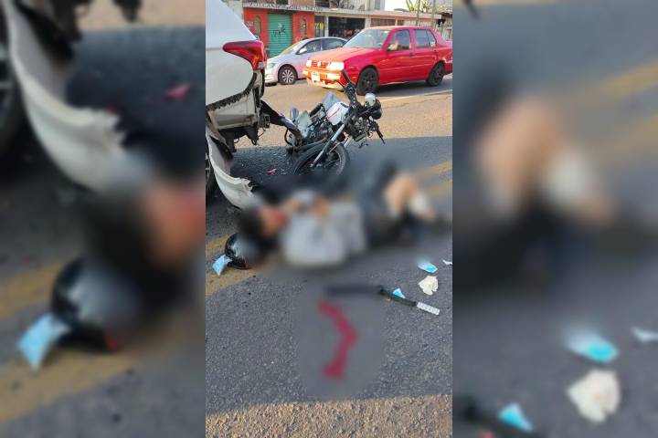 Motociclista queda herido tras choque sobre la avenida Madero Poniente de Morelia