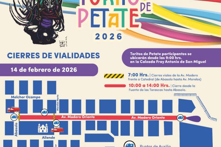 Policía Morelia anuncia operativo vial y de seguridad por el Carnaval del Torito de Petate