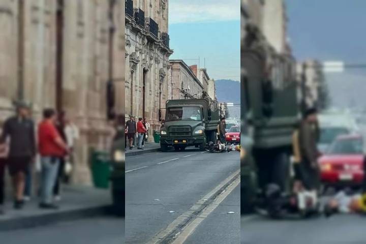 Accidente de moto deja 3 heridos en el centro de Morelia
