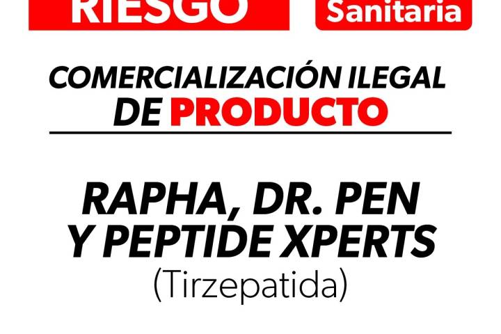 Alerta Cofepris por comercialización ilegal de productos con tirzepatida