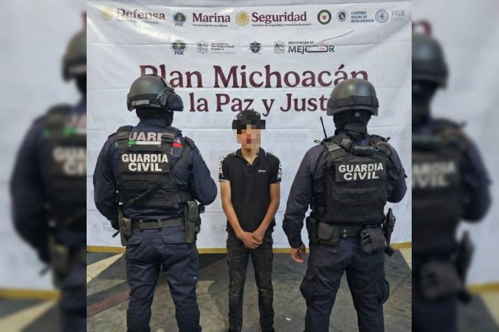Guardia Civil asegura a adolescente en Aguililla; estaría presuntamente relacionado con hechos violentos del pasado domingo
