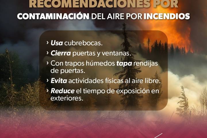 SSM llama a proteger las vías respiratorias en caso de incendios forestales