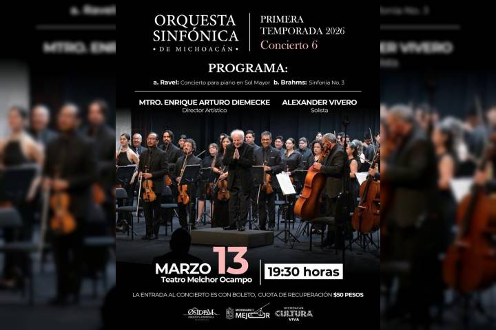 Osidem presentará obras de Ravel y Brahms en el Teatro Melchor Ocampo