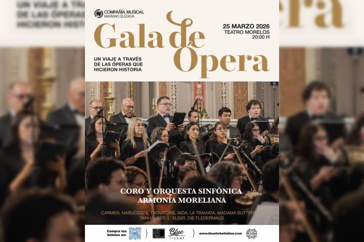 Presentarán Gala de Ópera en el Teatro Morelos de Morelia