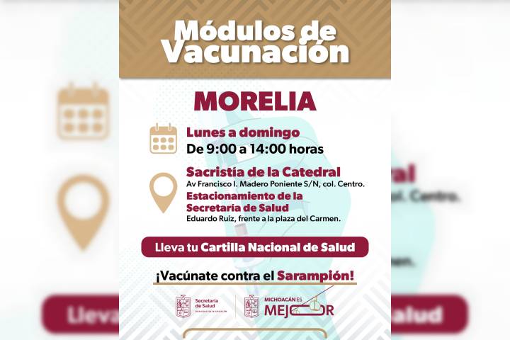 SSM instala módulos de vacunación para mantener la protección de las familias