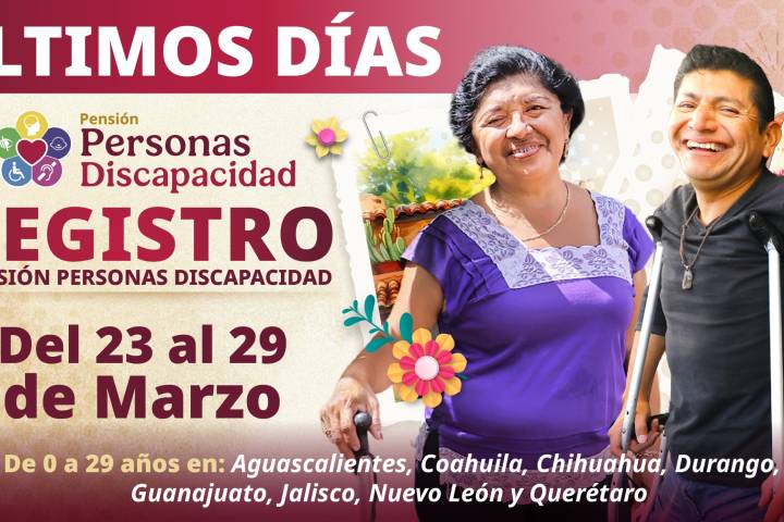 Últimos días de registro a Pensión de Discapacidad en Michoacán