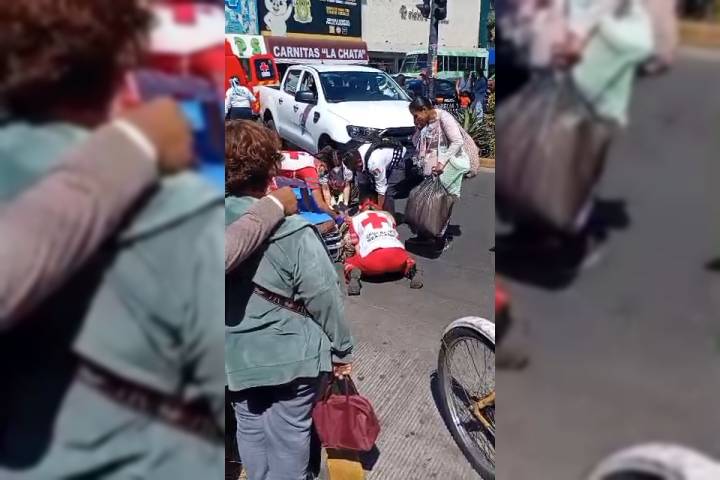 Adulta mayor es atropellada a pocos metros del Mercado Independencia, en Morelia