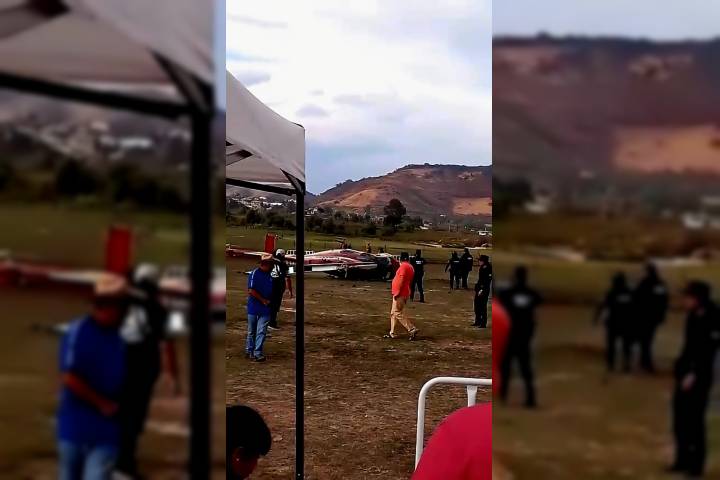Cae helicóptero en predio aledaño a la Presa del Bosque, Zitácuaro