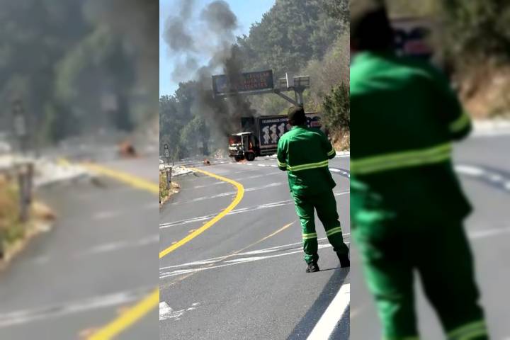 Vehículo de empresa Bimbo es incendiado en la Siglo XXI