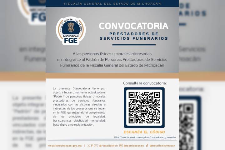 Carlos Torres Piña impulsa padrón de servicios funerarios para garantizar trato digno a víctimas