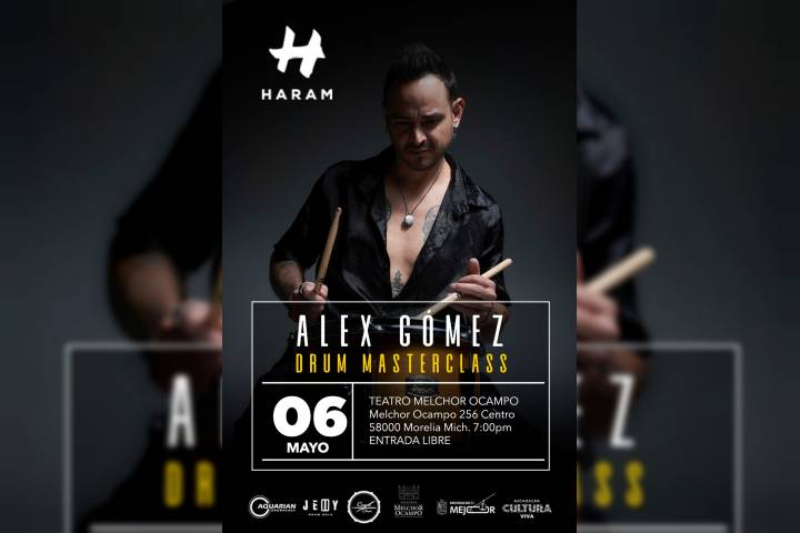 Secum invita a Drum Masterclass con Alex Gómez, baterista de estrellas internacionales