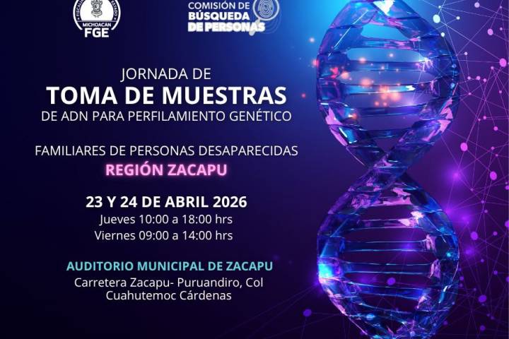 Impulsa Fiscal General, jornada de toma de muestras de ADN en Zacapu