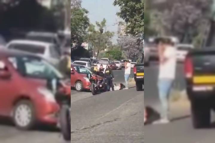 Se registra choque entre auto y moto en la avenida Madero Poniente de Morelia