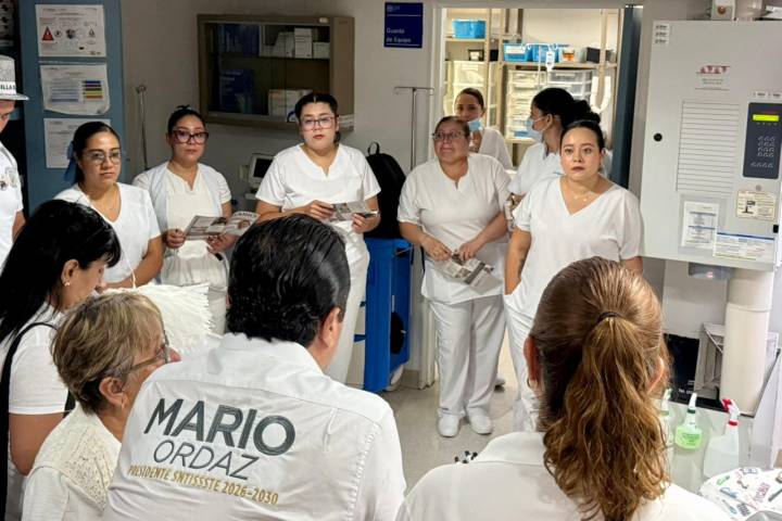 Mario Ordaz recorre Hospital de Alta Especialidad del ISSSTE en Morelia y escucha a trabajadores