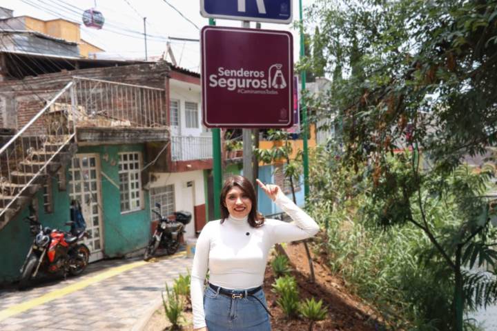 Senderos seguros del teleférico de Uruapan garantizan trayectos más dignos para todas