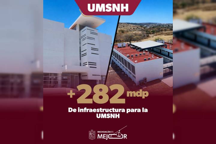 Gobierno de Bedolla ha destinado casi 300 mdp para 31 obras en la Universidad Michoacana