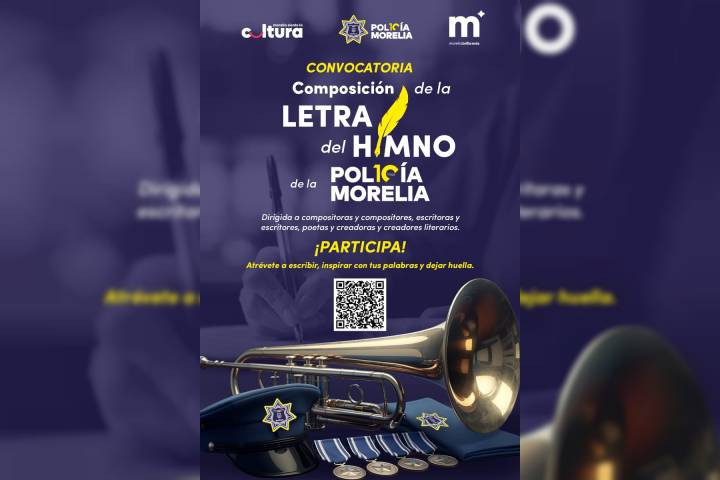 Invita SeCultura a convocatoria de composición de letra del Himno de la Policía Morelia