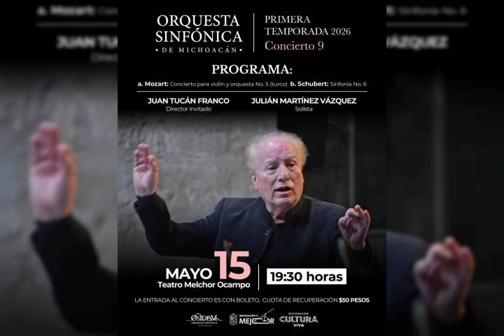 Osidem ofrecerá concierto con obras de Mozart y Schubert en el Ocampo