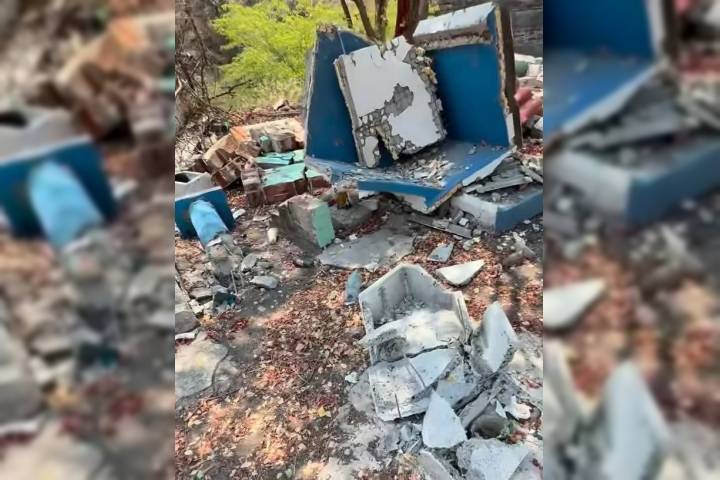 Demuelen el corredor de altares de la"Santa Muerte" en El Márquez