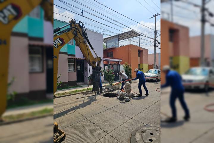 Adolfo Torres coordina trabajos de rehabilitación sanitaria en boulevard de Las Primaveras