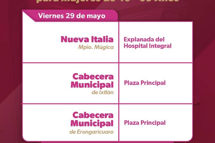 SSM despliega jornadas de mastografía esta semana en 6 municipios