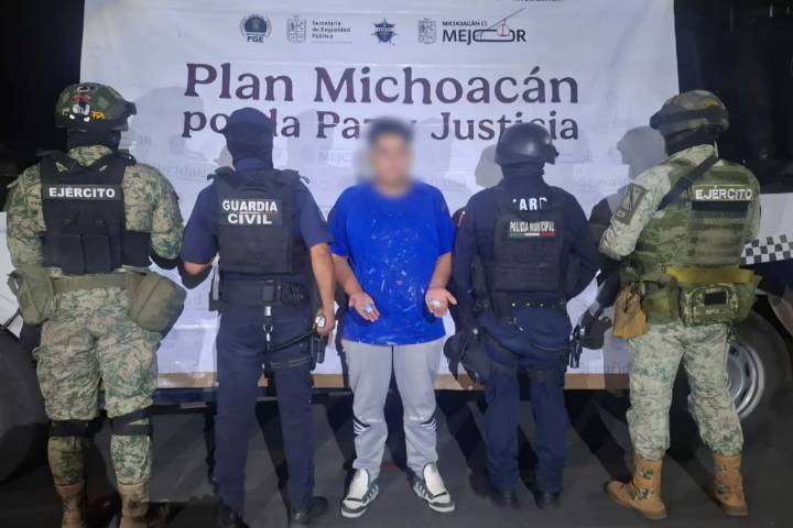 Capturan a sujeto con dosis de "cristal", en la zona Centro de Jacona